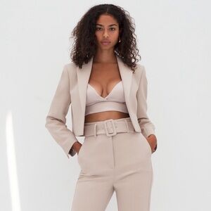 Aritzia Ten By Babaton Tan Blazer Sold Out L Classy